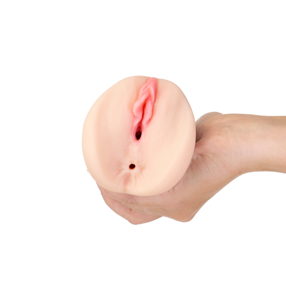 CutiePies Baker Becky Dual Entry Stroker with Vibrating Bullet – Beige