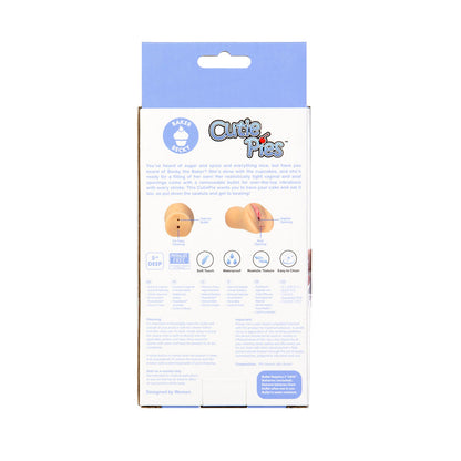 CutiePies Baker Becky Dual Entry Stroker with Vibrating Bullet – Beige