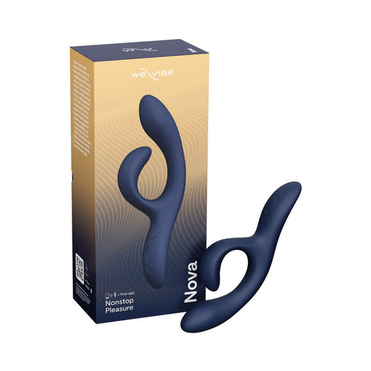 We-Vibe Nova 2 Rechargeable Flexible Silicone Rabbit Vibrator - Midnight Blue
