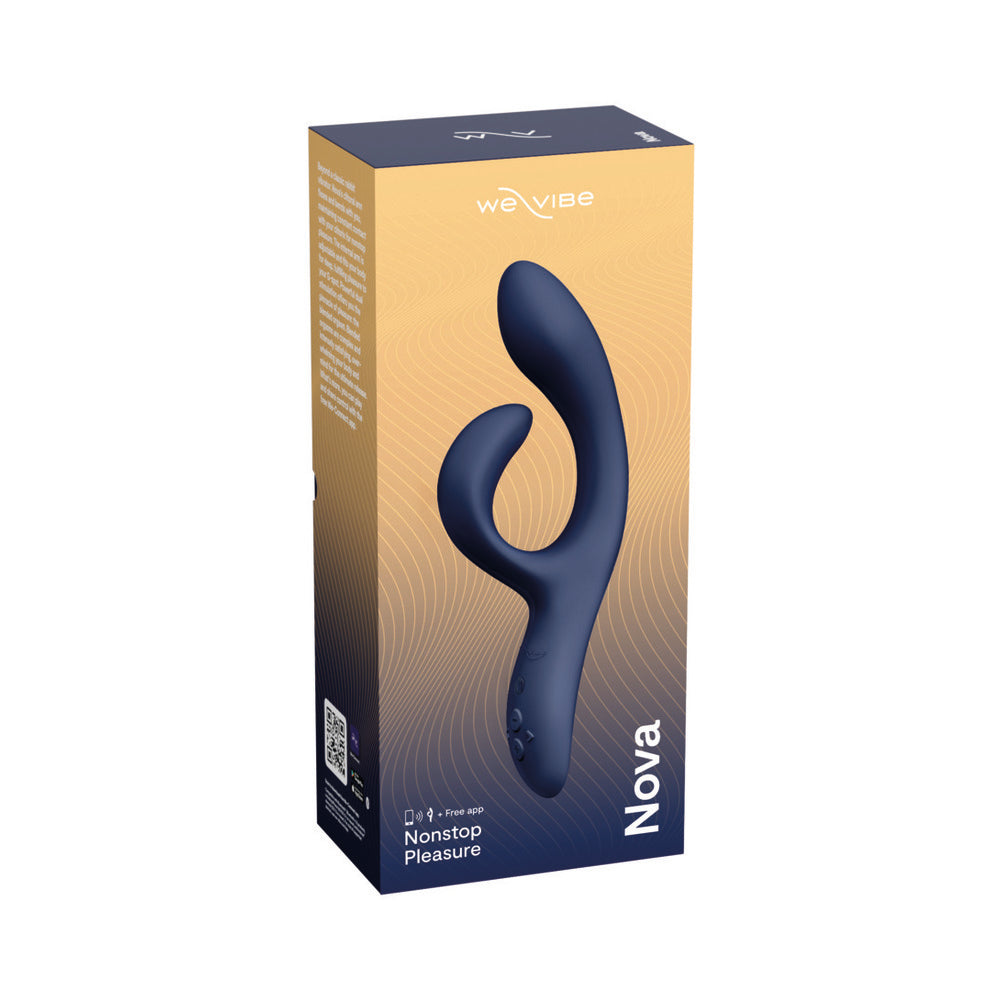 We-Vibe Nova 2 Rechargeable Flexible Silicone Rabbit Vibrator - Midnight Blue
