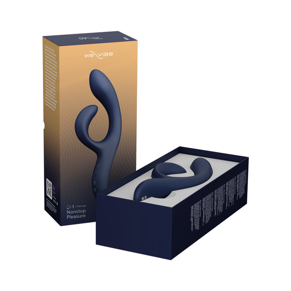 We-Vibe Nova 2 Rechargeable Flexible Silicone Rabbit Vibrator - Midnight Blue