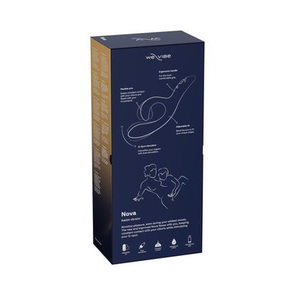 We-Vibe Nova 2 Rechargeable Flexible Silicone Rabbit Vibrator - Midnight Blue