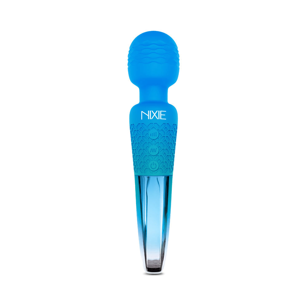 Nixie Blue Ombre Rechargeable Wand Massager – 20 Vibration Functions