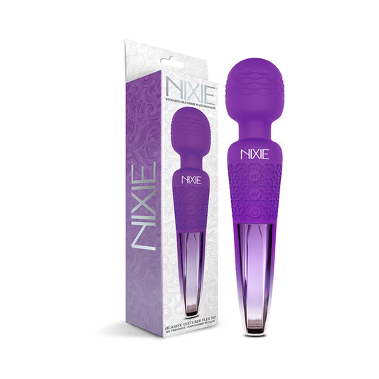 Nixie Rechargeable Wand Massager – Purple Ombre Metallic