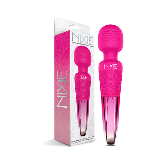 Nixie Rechargeable Wand Massager – Pink Ombre Metallic