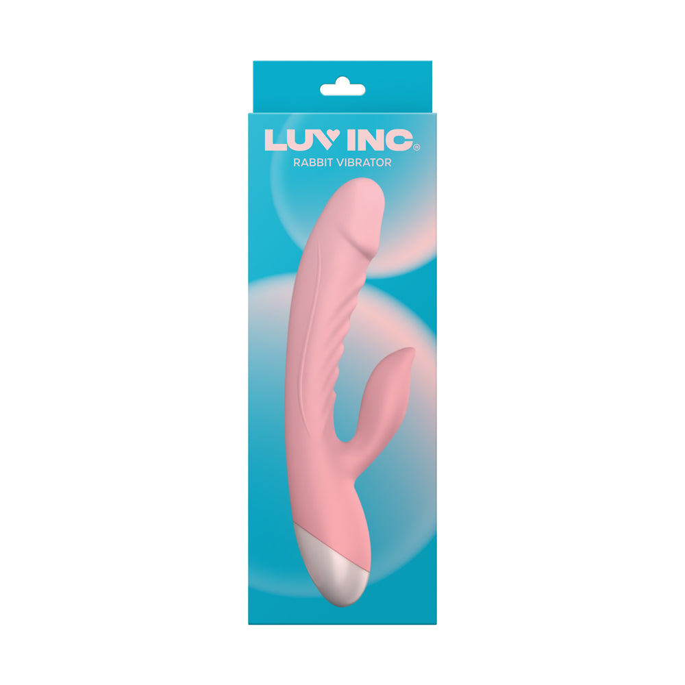 Luv Inc RV20 Rabbit Vibrator – Silicone Dual Stimulator – Light Pink