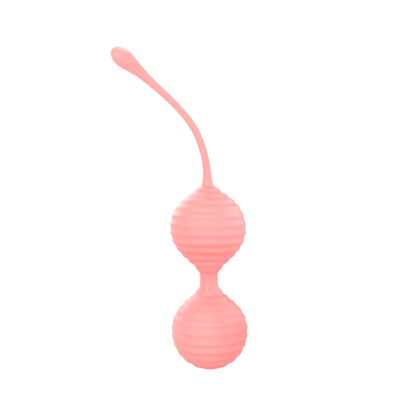 Luv Inc Kg88 Kegel Balls 2-Piece Set – Light Pink – Ribbed Silicone