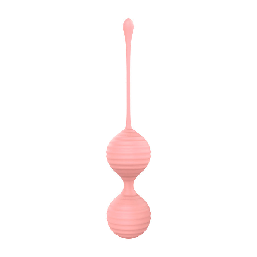 Luv Inc Kg88 Kegel Balls 2-Piece Set – Light Pink – Ribbed Silicone