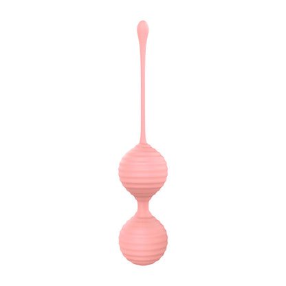 Luv Inc Kg88 Kegel Balls 2-Piece Set – Light Pink – Ribbed Silicone