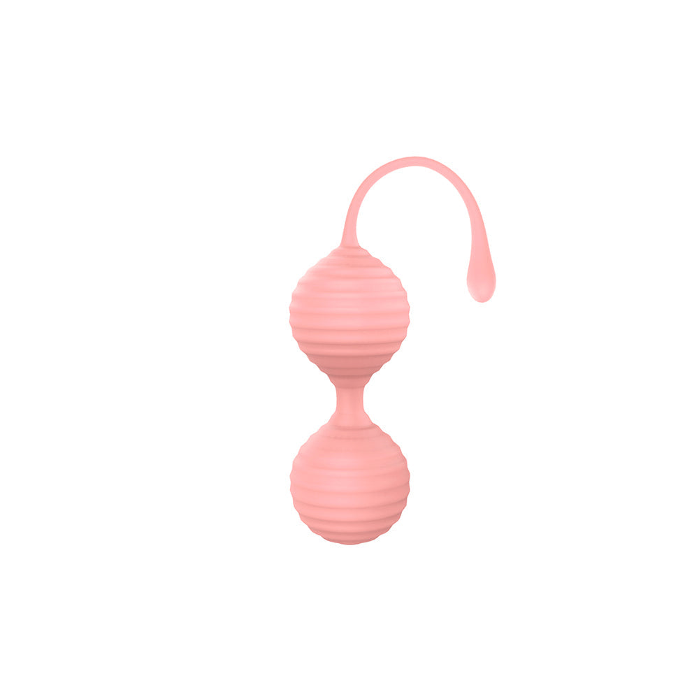 Luv Inc Kg88 Kegel Balls 2-Piece Set – Light Pink – Ribbed Silicone