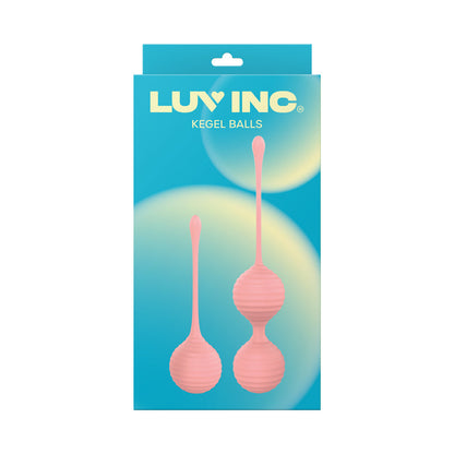 Luv Inc Kg88 Kegel Balls 2-Piece Set – Light Pink – Ribbed Silicone