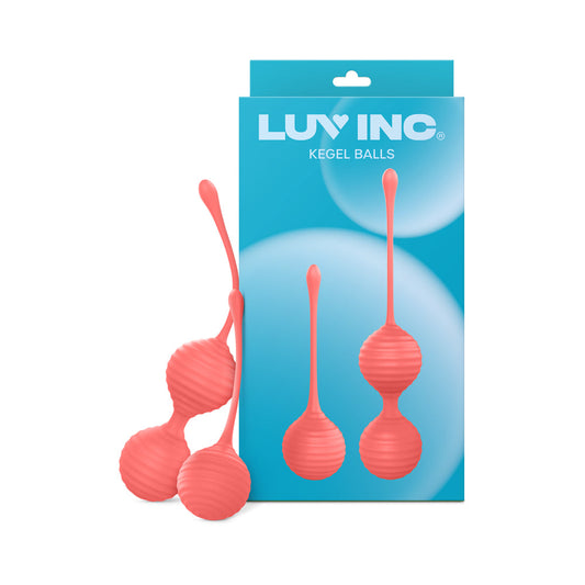 Luv Inc Kg88 Kegel Balls Set – Ribbed Silicone – Coral