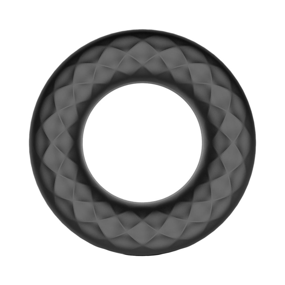 Forto F-15 Rechargeable Silicone Vibrating Cockring – Black