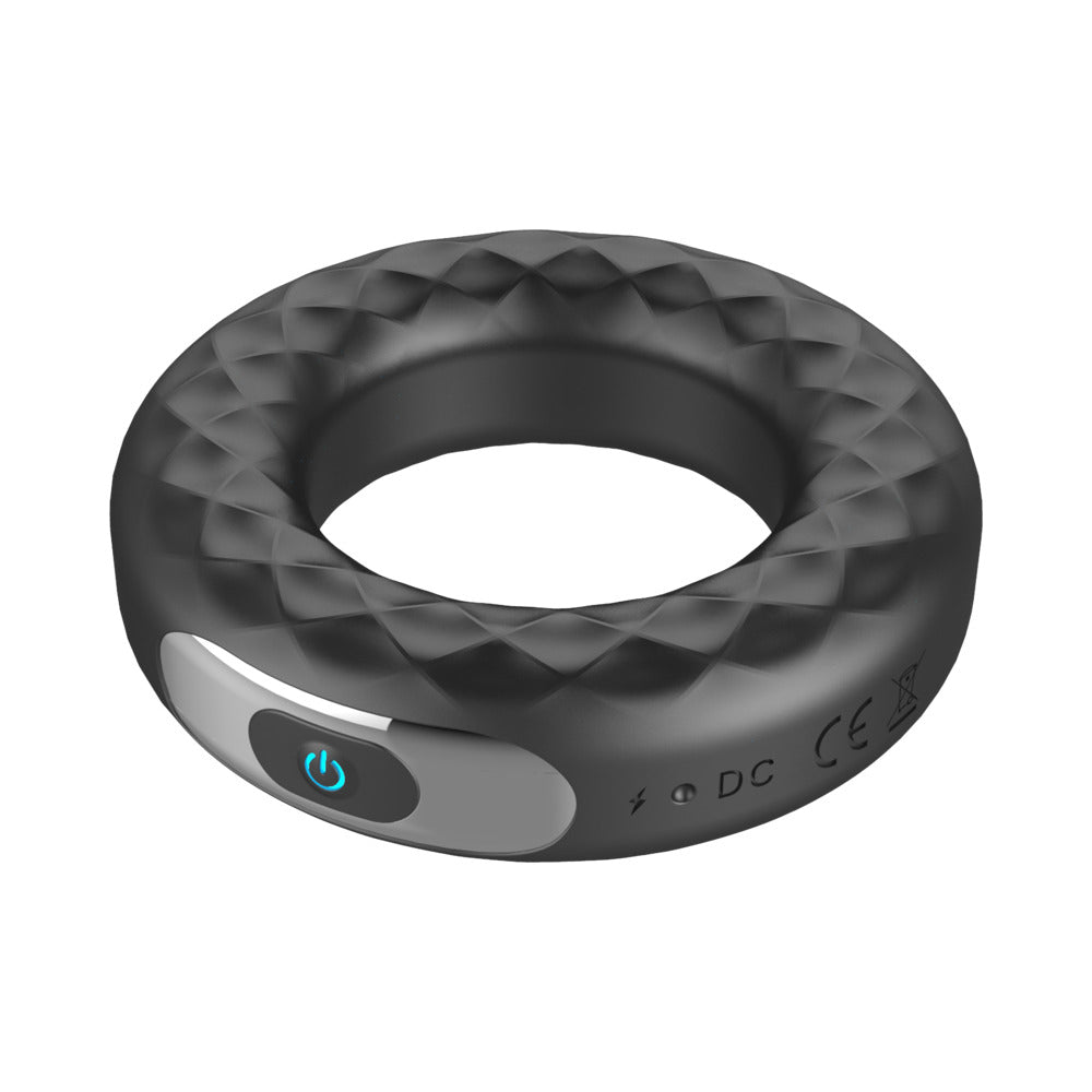 Forto F-15 Rechargeable Silicone Vibrating Cockring – Black