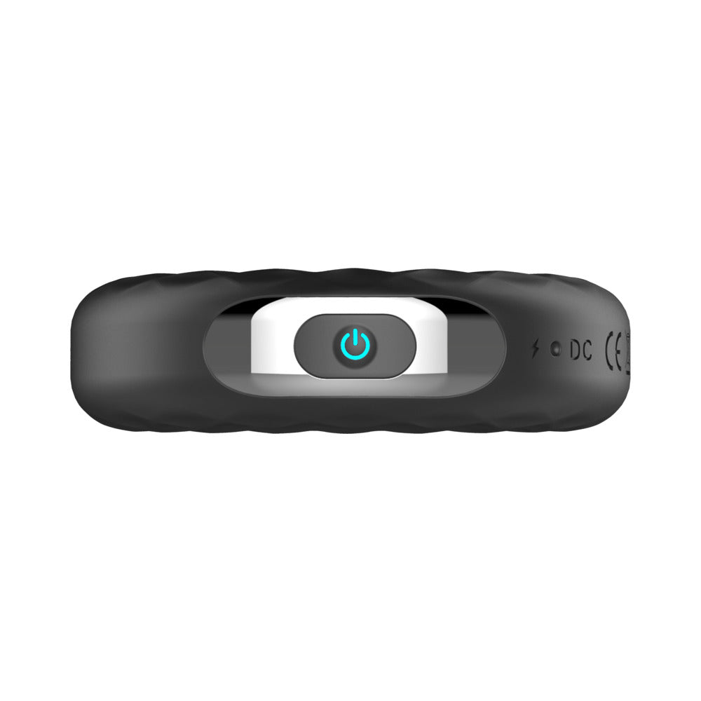 Forto F-15 Rechargeable Silicone Vibrating Cockring – Black