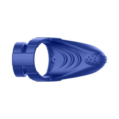Forto F-48 Rechargeable Silicone Perineum Vibrating Double Cockring – Blue