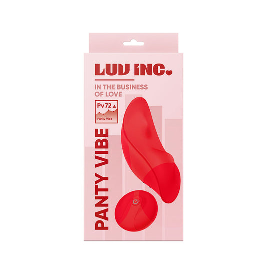 Luv Inc Pv72 Rechargeable Remote-Controlled Silicone Panty Vibrator – Red