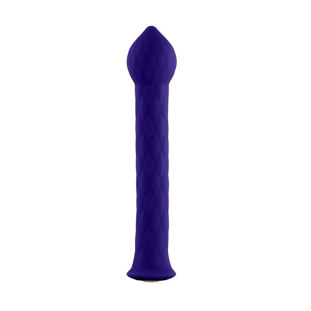 FemmeFunn Diamond Wand Rechargeable Vibrator with G-Spot Stimulation - Dark Purple
