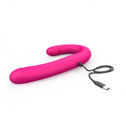 Dorcel Orgasmic Double Do Rechargeable Thrusting & Vibrating Double Dildo - Hot Pink