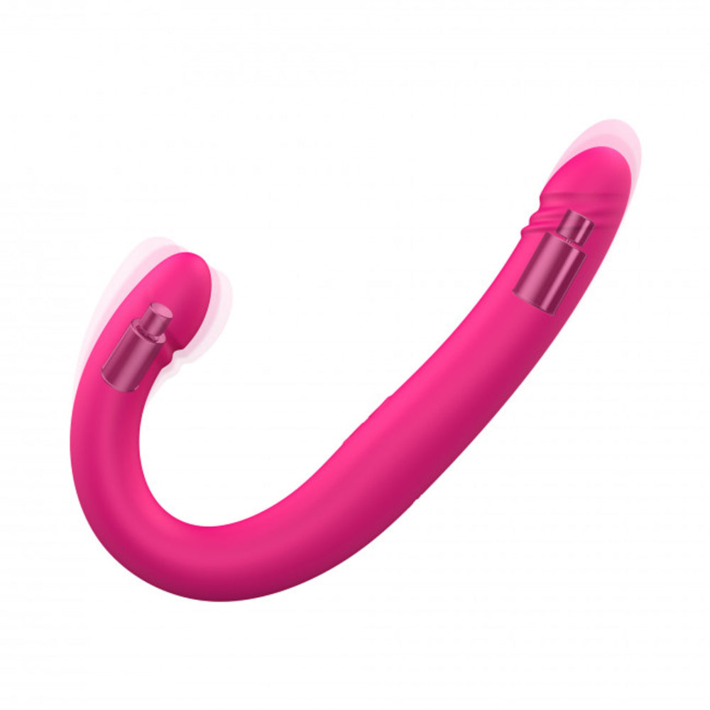 Dorcel Orgasmic Double Do Rechargeable Thrusting & Vibrating Double Dildo - Hot Pink