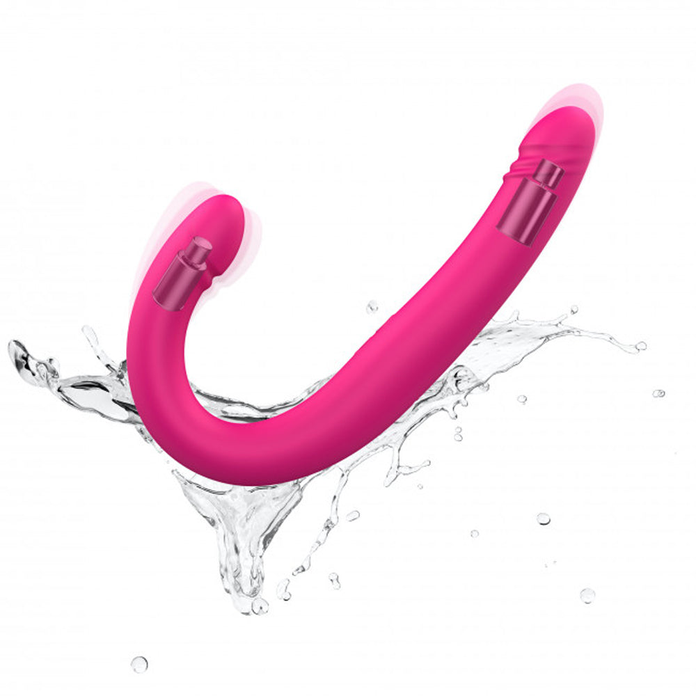 Dorcel Orgasmic Double Do Rechargeable Thrusting & Vibrating Double Dildo - Hot Pink