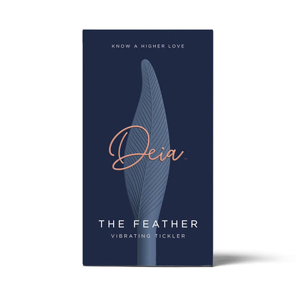 Deia Vibrating Feather Tickler – Silicone – Blue