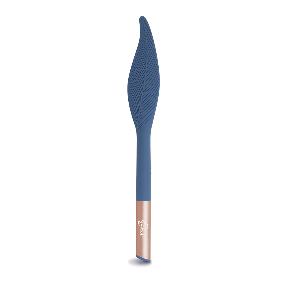 Deia Vibrating Feather Tickler – Silicone – Blue