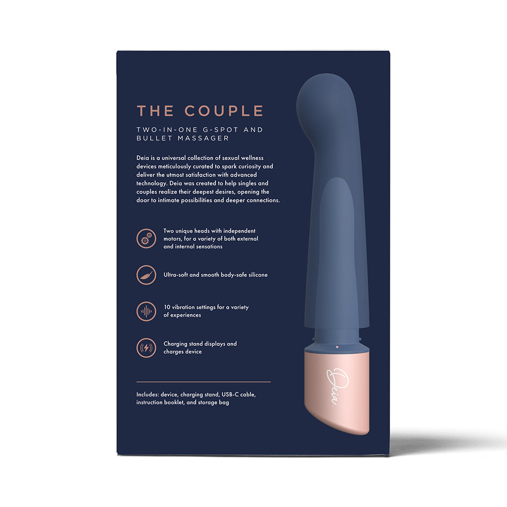 Deia The Couple G-Spot and Bullet Massager – Blue – Silicone