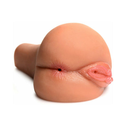 Curve Toys Mistress Juicy Mia Dual Entry Sidesaddle Masturbator - Medium, Tan