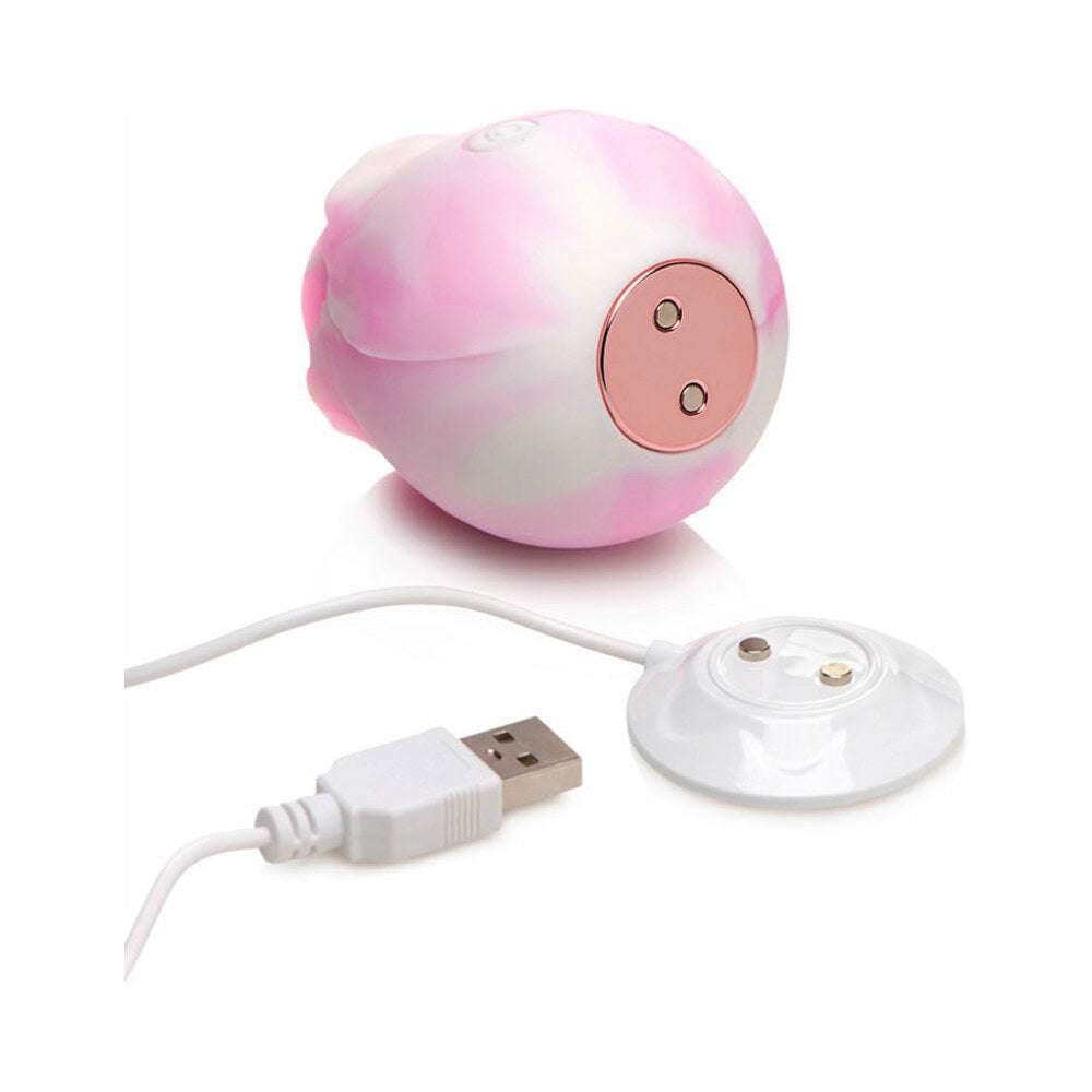 Curve Gossip Cum Into Bloom Clitoral Stimulator with Suction Modes - Light Pink