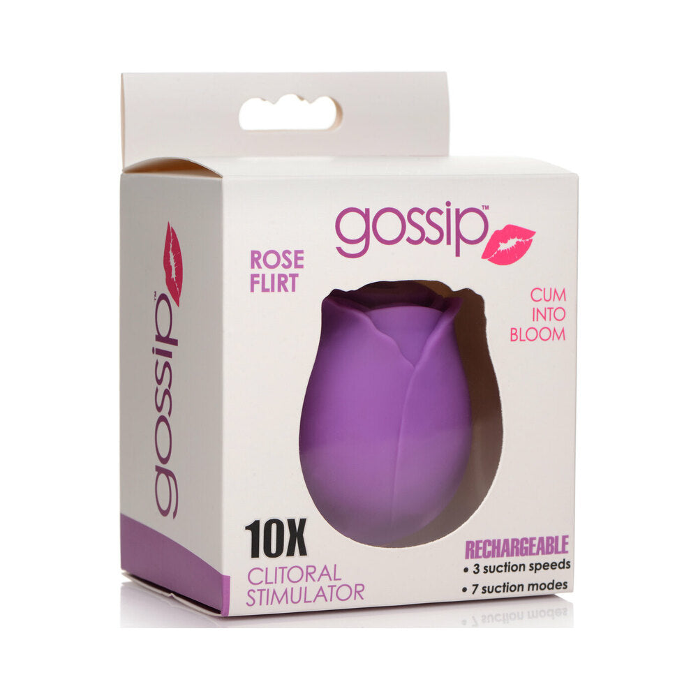 Curve Toys Gossip Cum Into Bloom Clitoral Stimulator – Purple