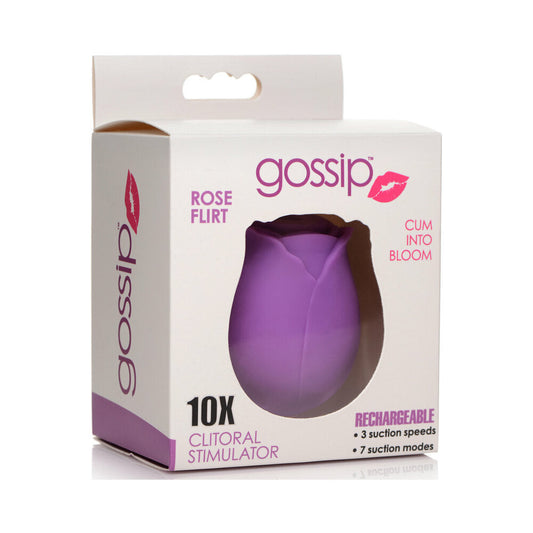 Curve Toys Gossip Cum Into Bloom Clitoral Stimulator – Purple