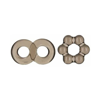 Powerbullet Got Big Dick Super-Stretch Cockrings 2-Pack – Smoke