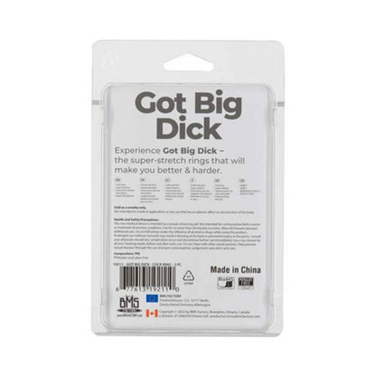 Powerbullet Got Big Dick Super-Stretch Cockrings 2-Pack – Smoke