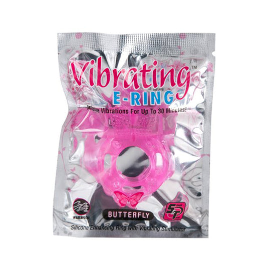 Powerbullet Vibrating Cockring Butterfly – Pink – Enhances Erections