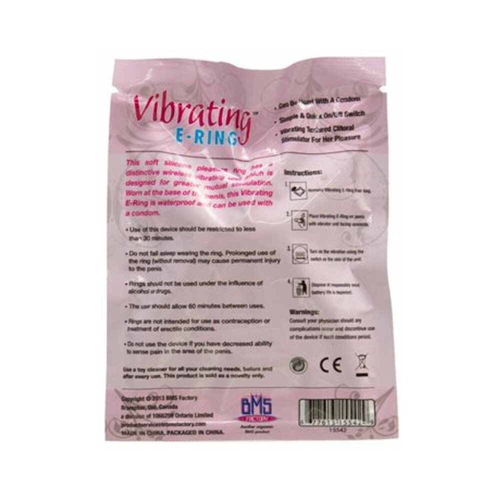 Powerbullet Vibrating Cockring Butterfly – Pink – Enhances Erections