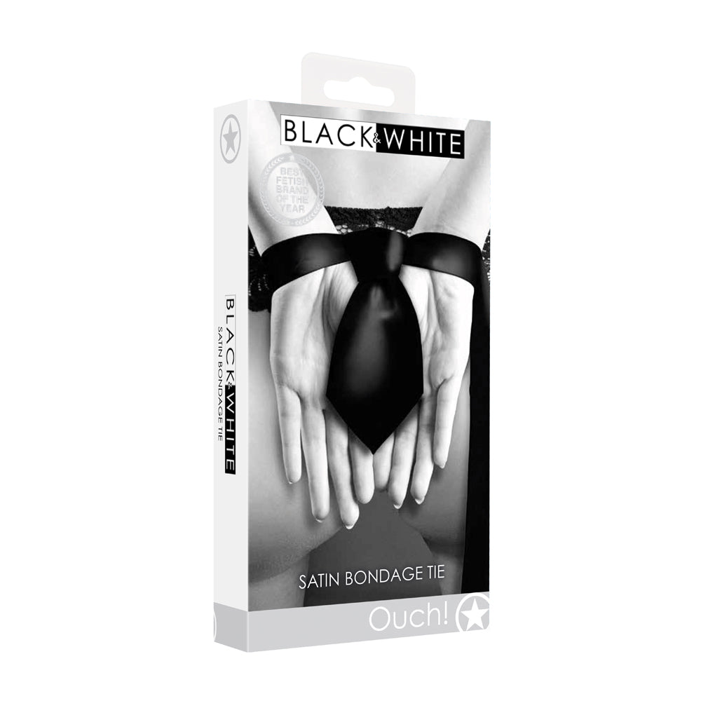 Ouch! Tie Me Up Bondage Tie – Black – 56.69in Length