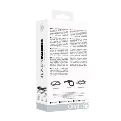 OUCH! Japanese Rope 10m - Black Silk Rope for Rope Play