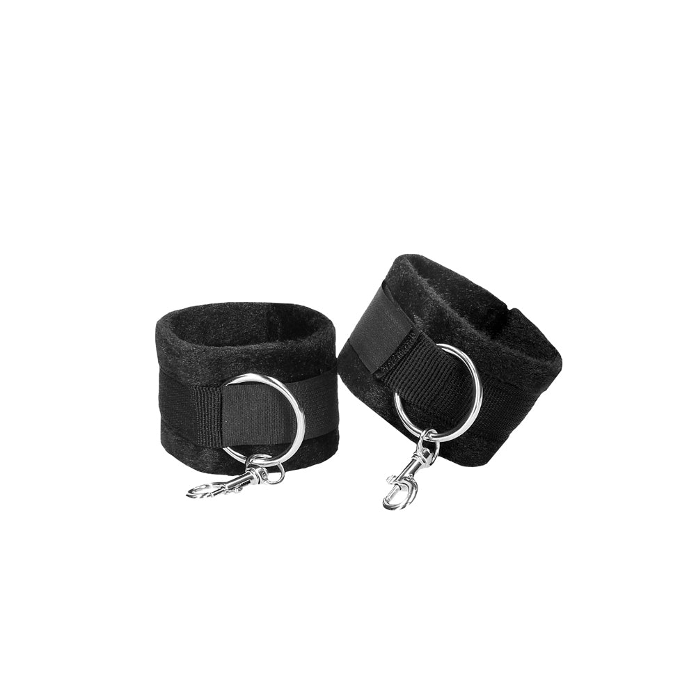 Ouch! Black & White Velcro Hogtie with Hand & Ankle Cuffs – Black