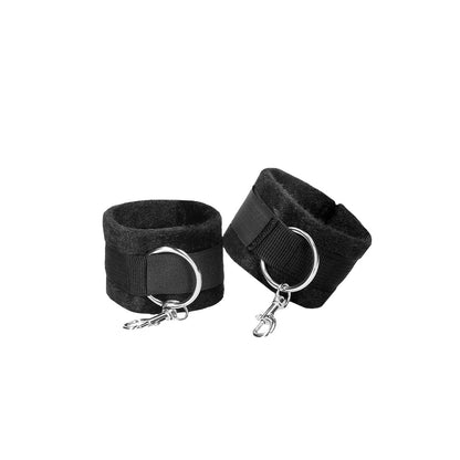 Ouch! Black & White Velcro Hogtie with Hand & Ankle Cuffs – Black