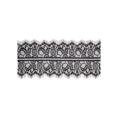 Ouch! Black & White Lace Eye Mask with Elastic Straps