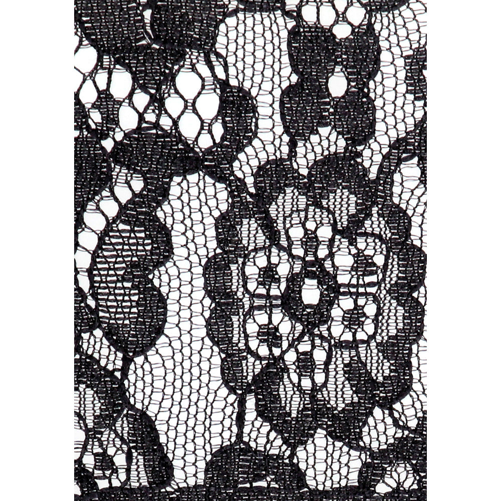 Ouch! Black & White Lace Eye Mask with Elastic Straps