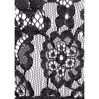 Ouch! Black & White Lace Eye Mask with Elastic Straps