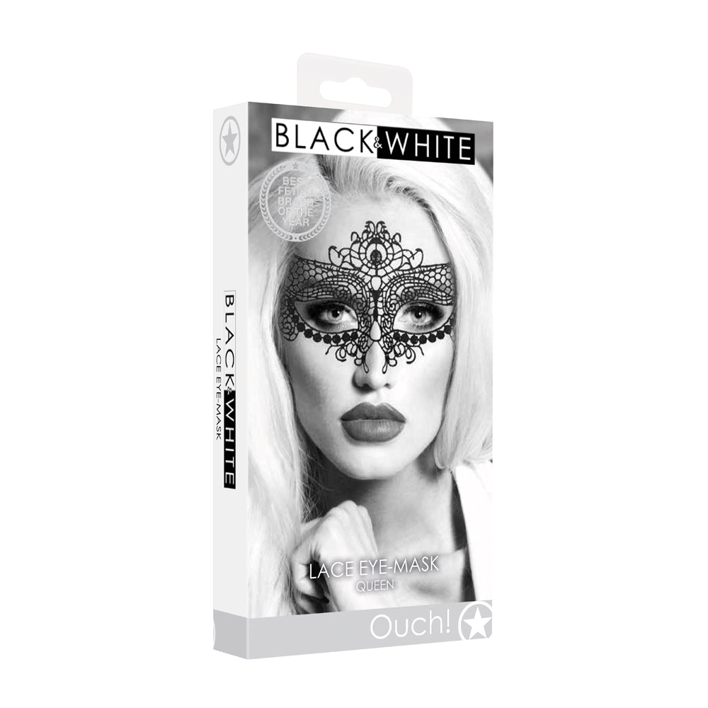 OUCH! Queen Black Lace Eye Mask – Intricate Venetian Design