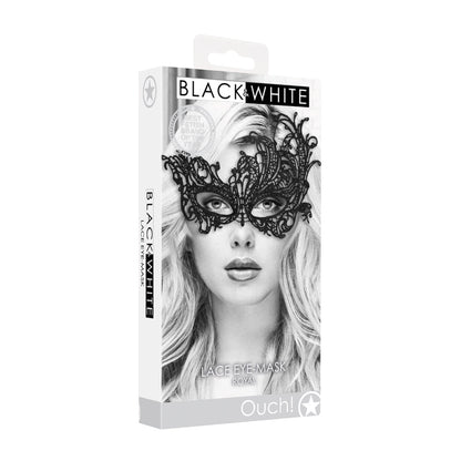 OUCH! Royal Black Lace Eye Mask – Black – Handmade, Adjustable