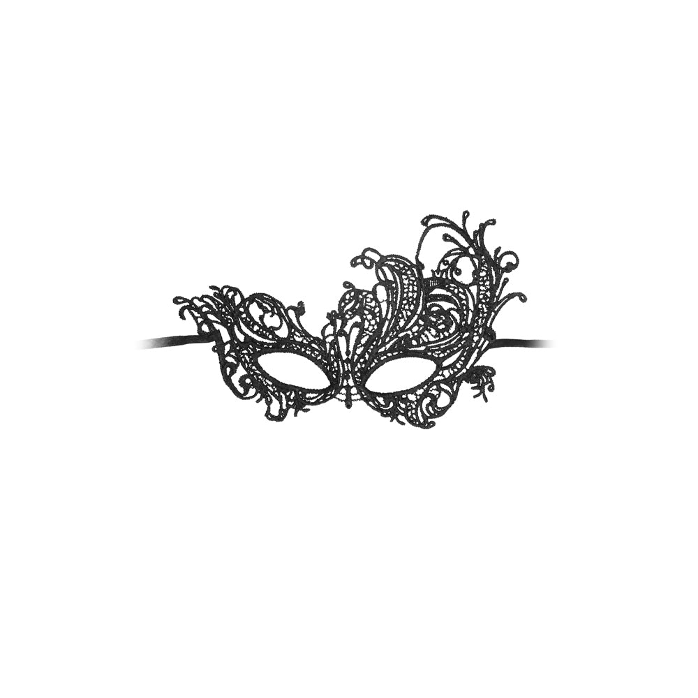 OUCH! Royal Black Lace Eye Mask – Black – Handmade, Adjustable