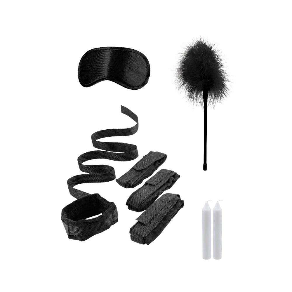 Ouch! Black & White Bed Bindings Restraint Kit - Black