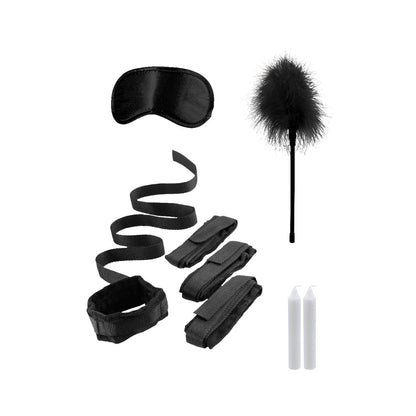 Ouch! Black & White Bed Bindings Restraint Kit - Black