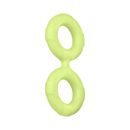 Forto F-81 Liquid Silicone Cock & Ball Double Ring – Large Green