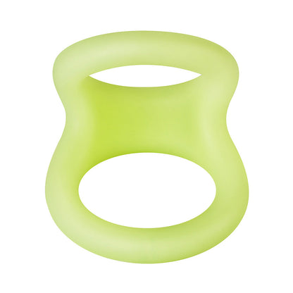 Forto F-22 Liquid Silicone Cock & Ball D-Ring – Green – Medium